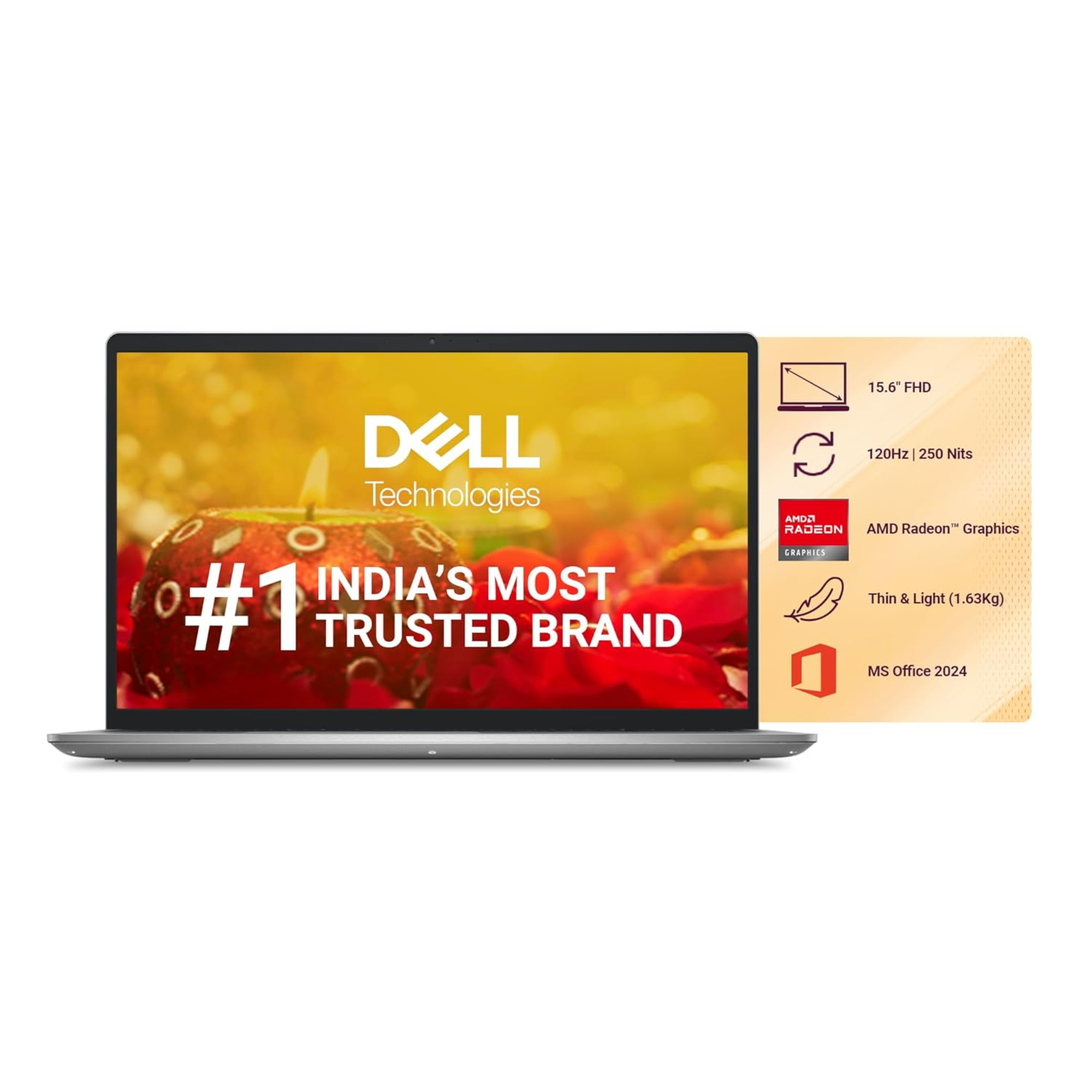 Dell New 15 Laptop, 15.6- Inches FHD 120Hz 250 Nit...